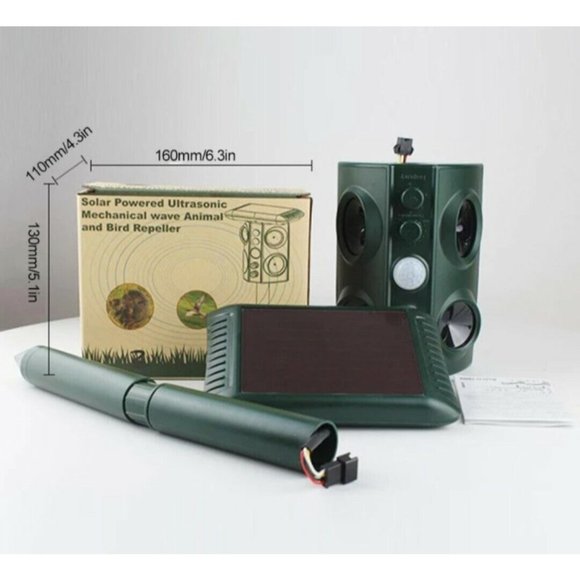 Solar  Animal Pest Repeller Outdoor Four Speakers Mechanical  X3W6 - Picture 4 of 6